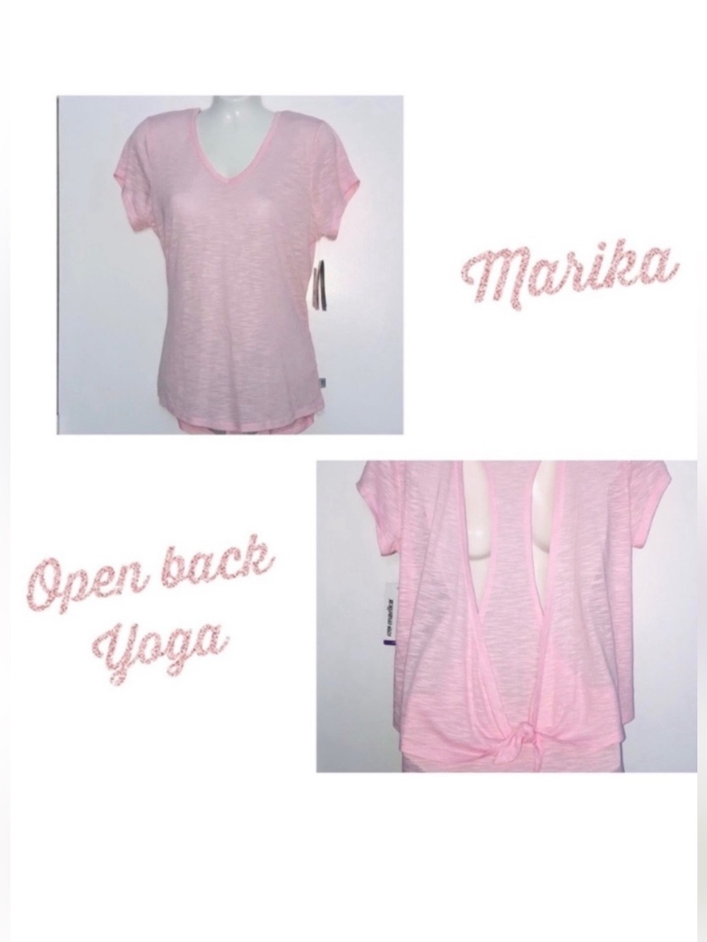 Marika Yoga Top with Back Tie at Waist